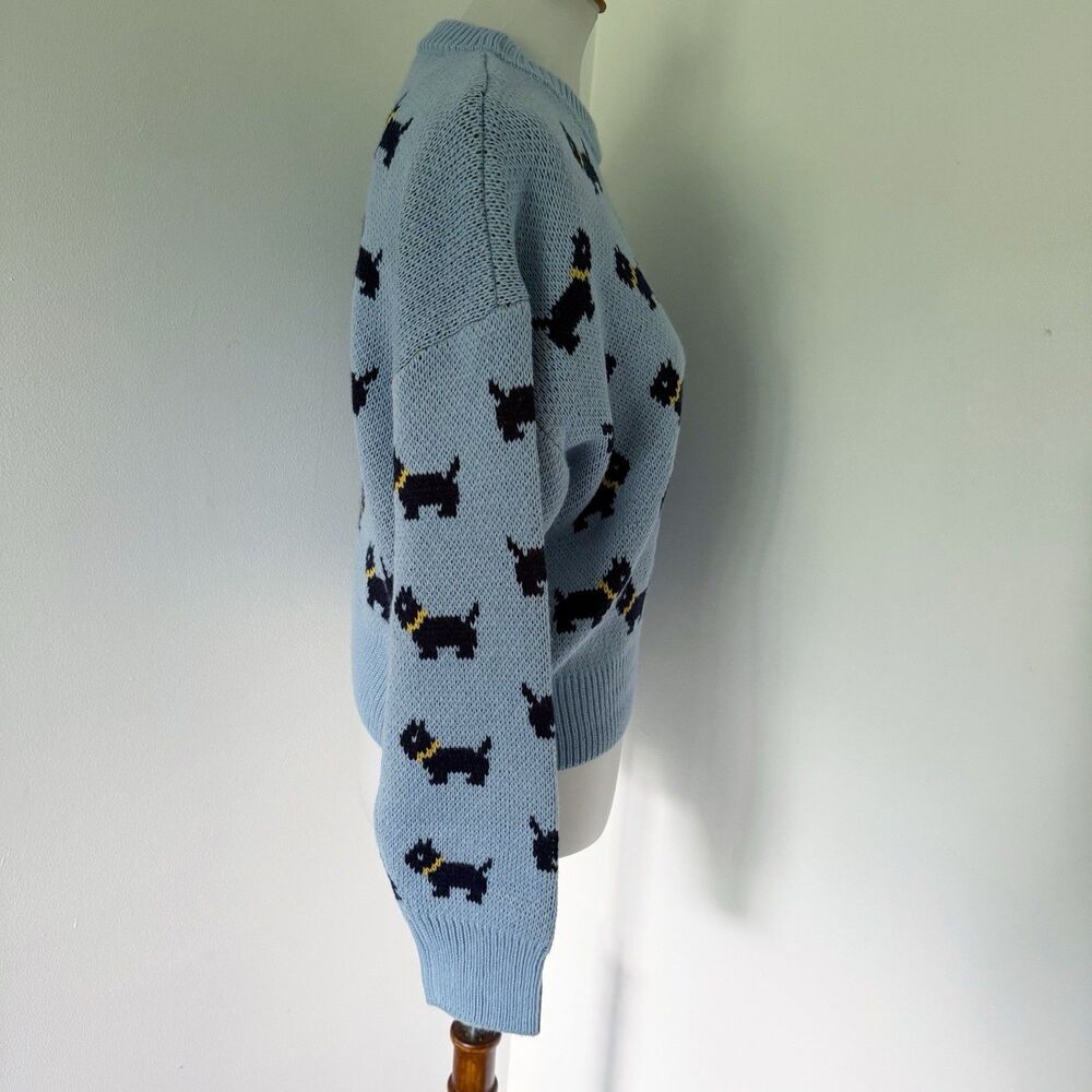 NEW Womens Blue No Boundaries Scottie Dog Stranger Things Sweater Size M (8-10) - Picture 6 of 12